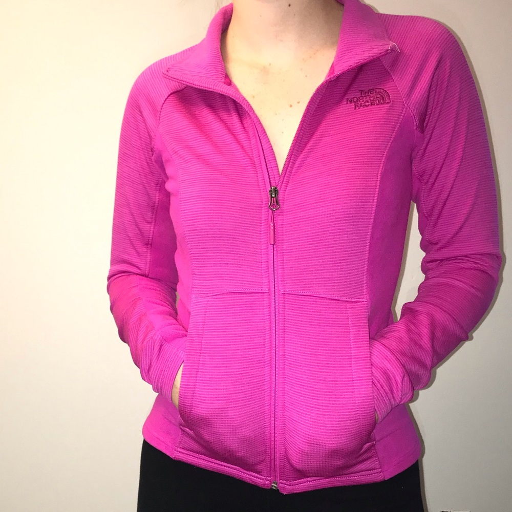 pink zip up fleece